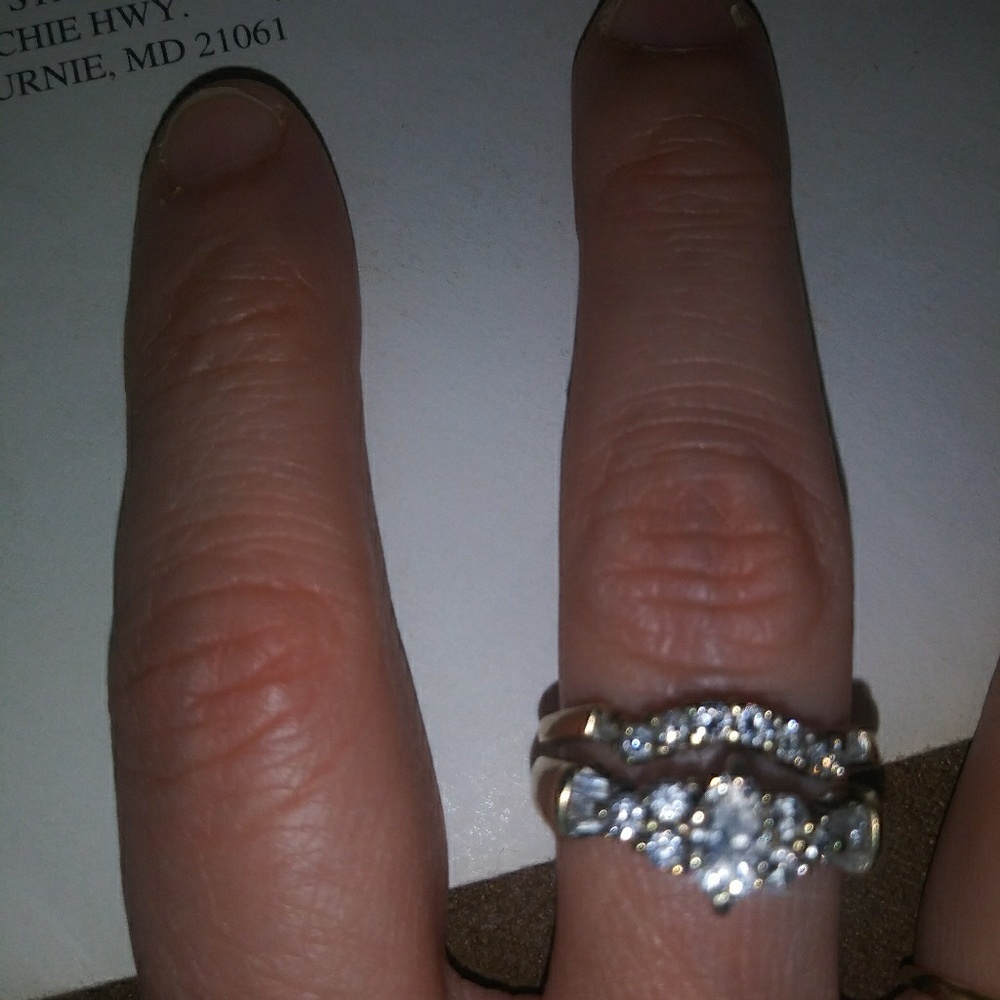 Wedding ring set Size 7.5